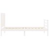 vidaXL Bed Frame without Mattress White Small Single Solid Wood