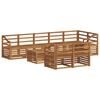 vidaXL Outdoor Sofa Set 9 pcs Natural Polyester