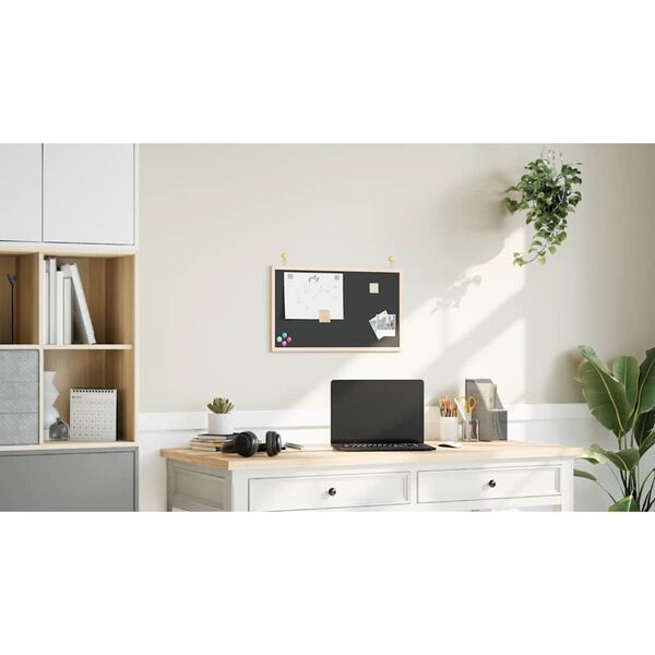 vidaXL Chalkboard with Solid Pine Wood Frame Black 60x40 cm