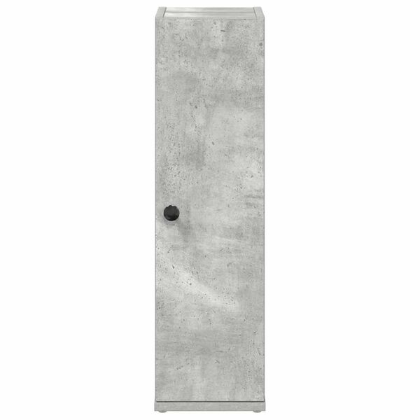 vidaXL Bathroom Cabinet with Roll Holder Concrete Grey 20.5x22x72 cm