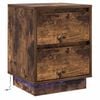 vidaXL Bedside Cabinet with Drawer 2 pcs Smoked Oak 39 x 34.5 x 50 cm