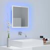 vidaXL LED Bathroom Mirror High Gloss White 40x8.5x37 cm Acrylic