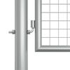 vidaXL Garden Gate Galvanised Steel 400x125 cm Silver