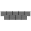 vidaXL Fence Panel 9 pcs WPC and Aluminium Grey