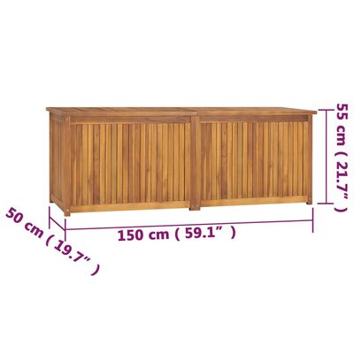 vidaXL Garden Box 150x50x55 cm Solid Wood Teak