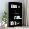 vidaXL 4-Tier Book Cabinet Black 80x24x142 cm Engineered Wood