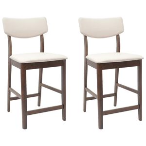 vidaXL Dining Chairs 2 pcs Light Brown 48 x 49 x 95 cm