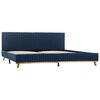 vidaXL Bed Frame without Mattress Blue Fabric 180x200cm