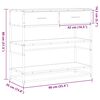 vidaXL Console Table Grey Sonoma 90x35x80 cm Engineered Wood