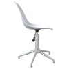 vidaXL Swivel Dining Chairs 2 pcs White PP