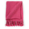 vidaXL Throw Cotton Squares 220x250 cm Pink
