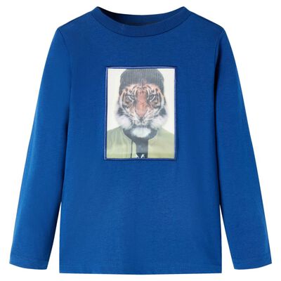 Kids' T-shirt with Long Sleeves Dark Blue 128