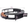 vidaXL Hot Tub Surround Black Poly Rattan