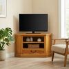 vidaXL CornerTVCabinet Natural 79 x 40 x 46 cm Solid Mahogany Wood