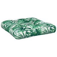vidaXL Pallet Cushion Leaf Pattern 60x61.5x10 cm Fabric