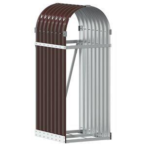 vidaXL Log Holder Brown 40x45x100 cm Galvanised Steel
