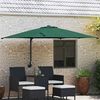 vidaXL Garden Parasol Green and Black 248.5 x 247.5 x 160 cm