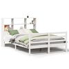 vidaXL Bookcase Bed without Mattress White 160x200 cm Solid Wood Pine