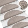 vidaXL Stair Mats Self-adhesive Sisal-Look 30 pcs 56x17x3 cm Platina