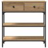 vidaXL Console Table with Drawer Artisan oak 72.5 x 25 x 75 cm