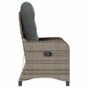 vidaXL Recliner Chair Grey 56 x 66 x 95cm Poly Rattan