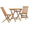 vidaXL Garden Dining Set 3 pcs Brown Solid Acacia Wood