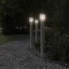 vidaXL Outdoor Floor Lamps 3pcs Silver 110cm Stainless Steel