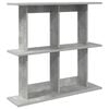 vidaXL Wall Shelf Wall-Mounted Concrete Grey 100 x 20 x 75 cm