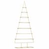 vidaXL Metal Christmas Tree with Stand Gold 210 cm Powder-coated steel