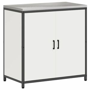 vidaXL Kitchen Storage with Shelf White 90 x 50 x 92 cm Steel