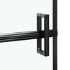 vidaXL Bath Shower Screen Black and Transparent 116 x 68 x 128 cm