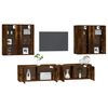 vidaXL 6 Piece TV Cabinet Set Smoked Oak Engineered Wood
