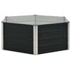 vidaXL Raised Garden Bed Anthracite 129x129x45 cm Galvanised Steel