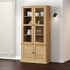 vidaXL Glass Display Cabinet VIGO 85x35x170 cm Solid Wood Pine