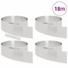 vidaXL Lawn Edging 4 pcs Silver 450 x 0.05 x 20 cm Stainless Steel