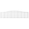 vidaXL Arched Gabion Baskets 5 pcs 400x50x80/100 cm Galvanised Iron