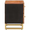 vidaXL Bedside Cabinets 2 pcs Brown and Black Solid Wood Mango
