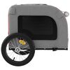 vidaXL Pet Bike Trailer Red and Grey Oxford Fabric and Iron
