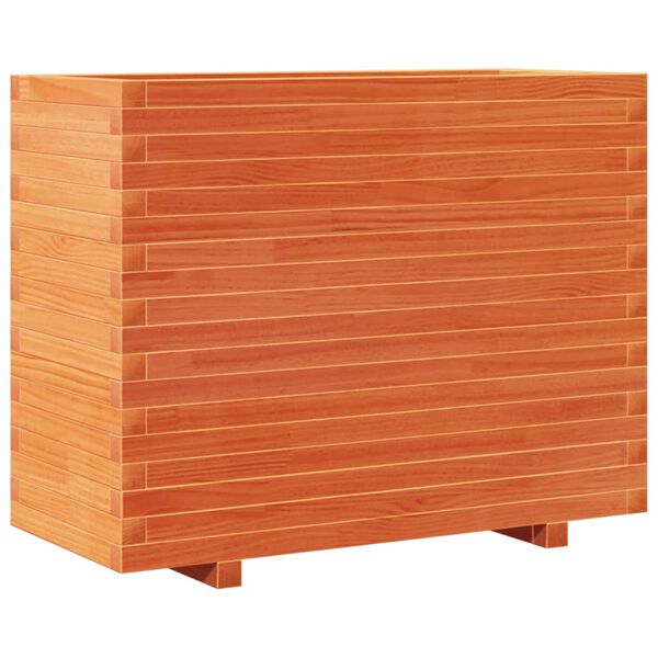 vidaXL Garden Planter Wax Brown 90x40x72 cm Solid Wood Pine