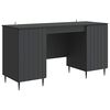 vidaXL Desk with Shelf Black 142.5 x 50 x 75 cm Engineered Wood