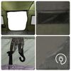 vidaXL Family Tent Tunnel 6-Person Olive Green Waterproof