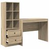 vidaXL Desk with Drawer 2 pcs Sonoma Oak