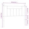 vidaXL Metal Replace Headboard White 100 cm