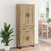 vidaXL Highboard Artisan Oak 69.5 x 34 x 180 cm Engineered Wood