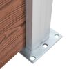 vidaXL WPC Fence Set 4 Square + 1 Slanted 792x186 cm Brown