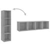 vidaXL 4 Piece TV Cabinet Set Concrete Grey Engineered Wood