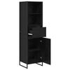 vidaXL Book Cabinet Black Oak 43 x 36 x 150.5 cm Engineered Wood