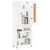 vidaXL Highboard High Gloss White 69.5x34x180 cm Engineered Wood