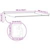 vidaXL Awning White 5 x 3 m Metal