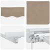 vidaXL Manual Retractable Awning Beige 4 x 3 m